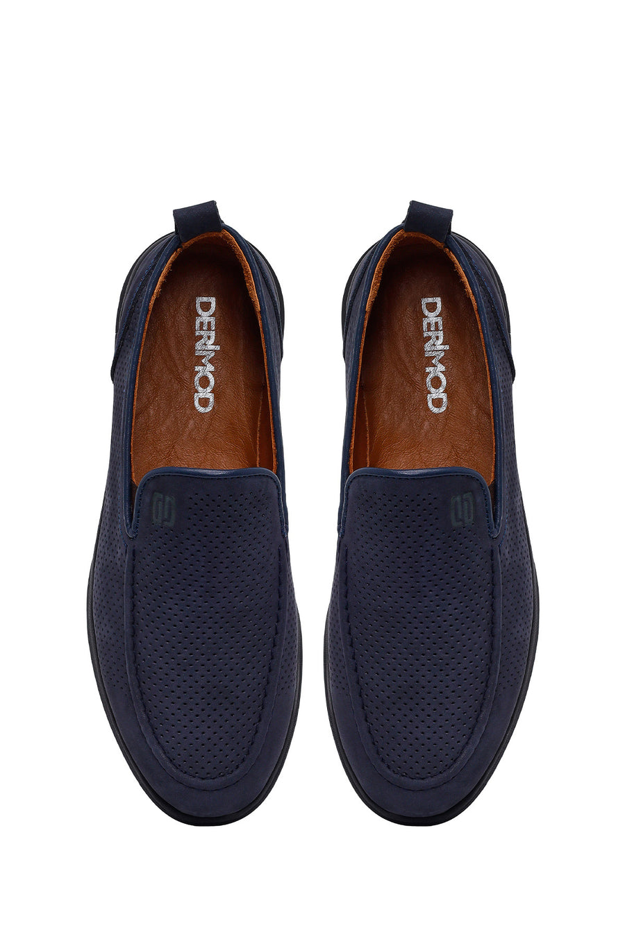 Male Navy Nubuck Leather Loafer