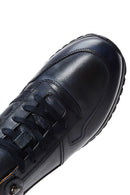 Erkek Lacivert Deri Sneaker | Derimod