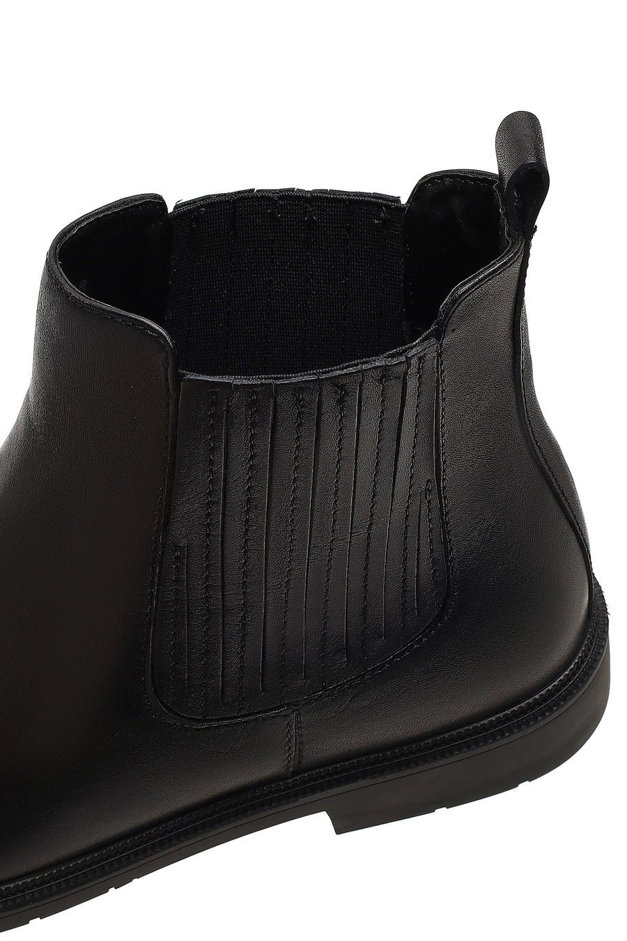 Men's Black Leather Chelsea Boot