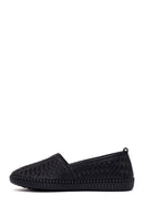 Woman Black Leather Comfort Loafer | Derimod