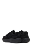 Male Black Lace-Up Thick-Soled Fabric Sneaker | Derimod