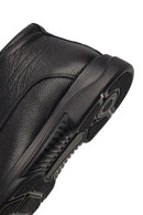 Male Black Zip Closure Leather Boots | Derimod