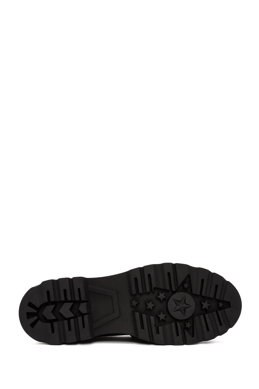 Kadın Siyah Toka Detaylı Deri Maskülen Loafer