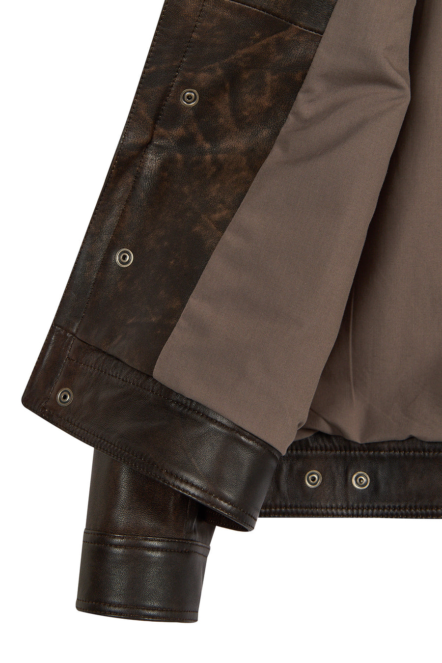 Curry Male Bronze Leather Jacket