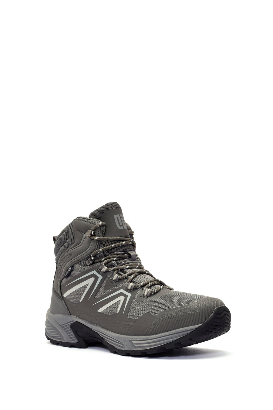 Derimod Dry Men's Grey Laced Waterproof Leather Outdoor Boots