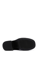Women's Black Leather Heeled Chelsea Boots | Derimod