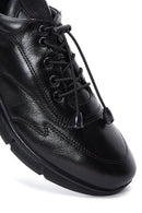 Men's Black Leather Casual Sneaker | Derimod