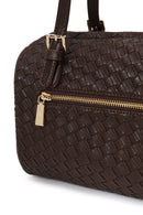 Woman Brown Long-Strap Knitted Shoulder Bag | Derimod