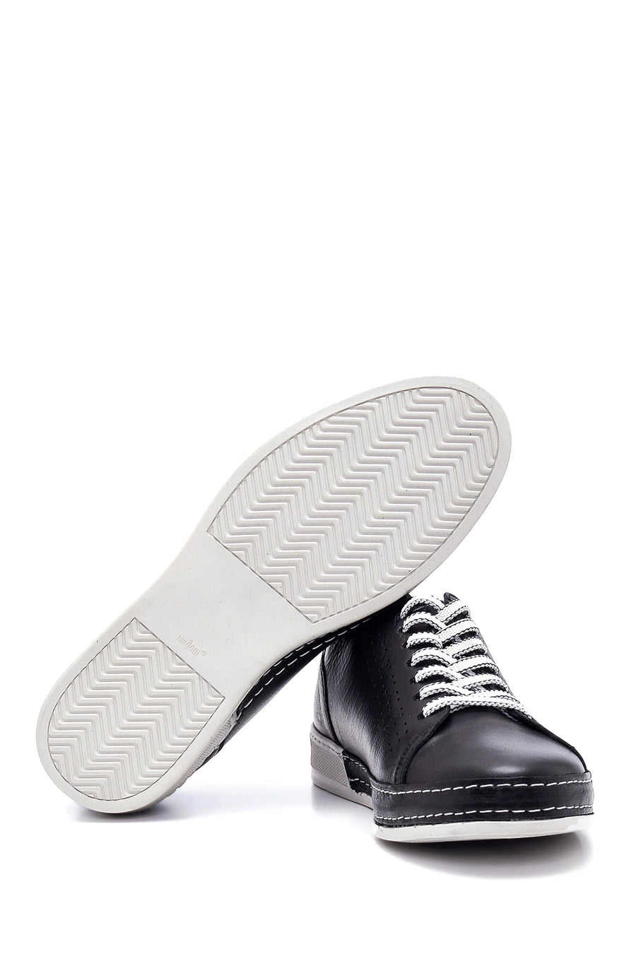 Erkek Siyah Deri Sneaker