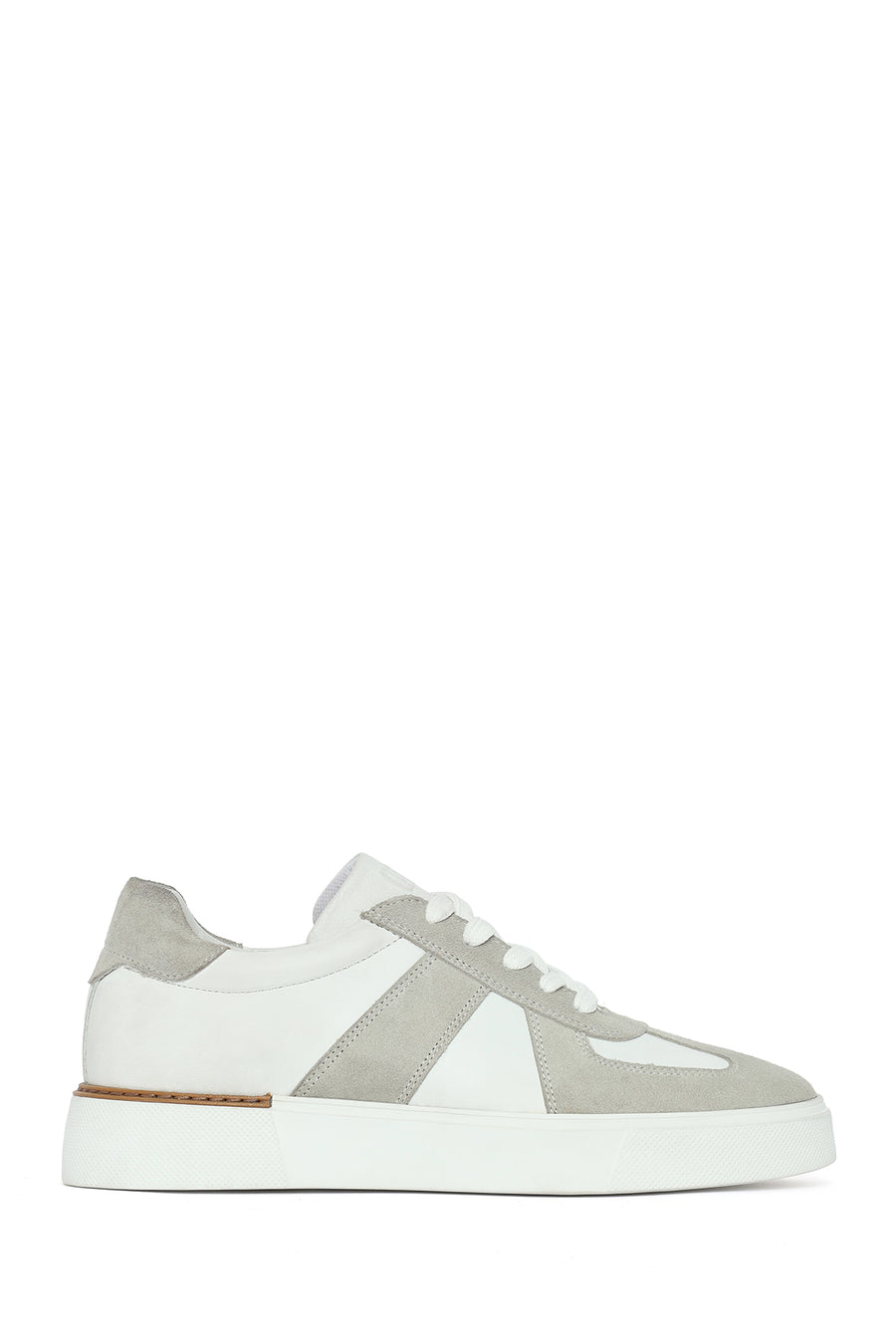Erkek Beyaz Bağcıklı Deri Sneaker 26SFD681314 | Derimod
