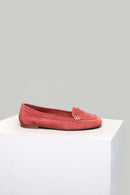 Mercan Süet Kadın Deri Loafer | Derimod