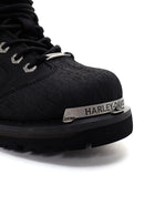 Harley Davidson Men's Black Leather Clemente Boots | Derimod