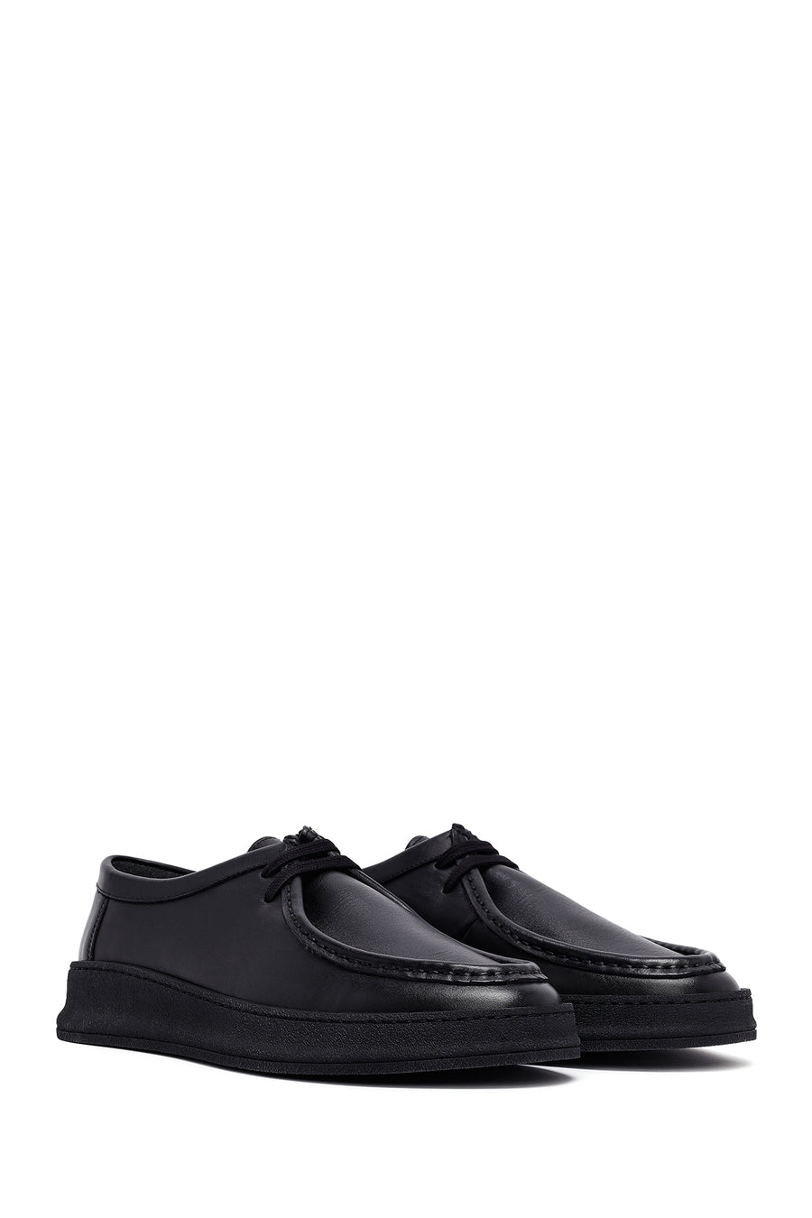Male Black Leather Casual Shoes