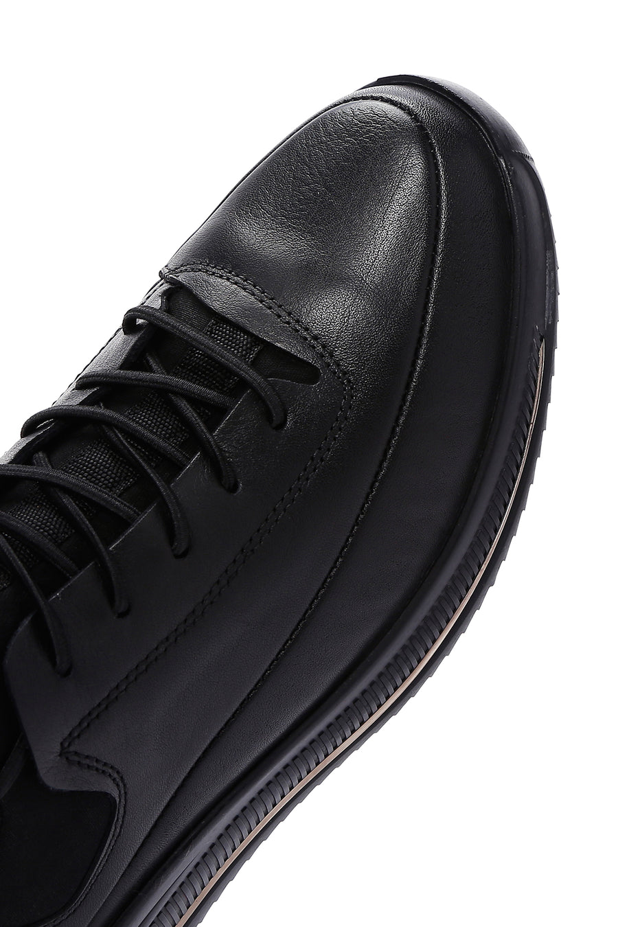 Erkek Siyah Deri Sneaker