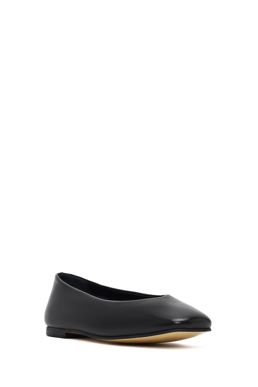 Women's Black Classic Leather Ballet Flat
