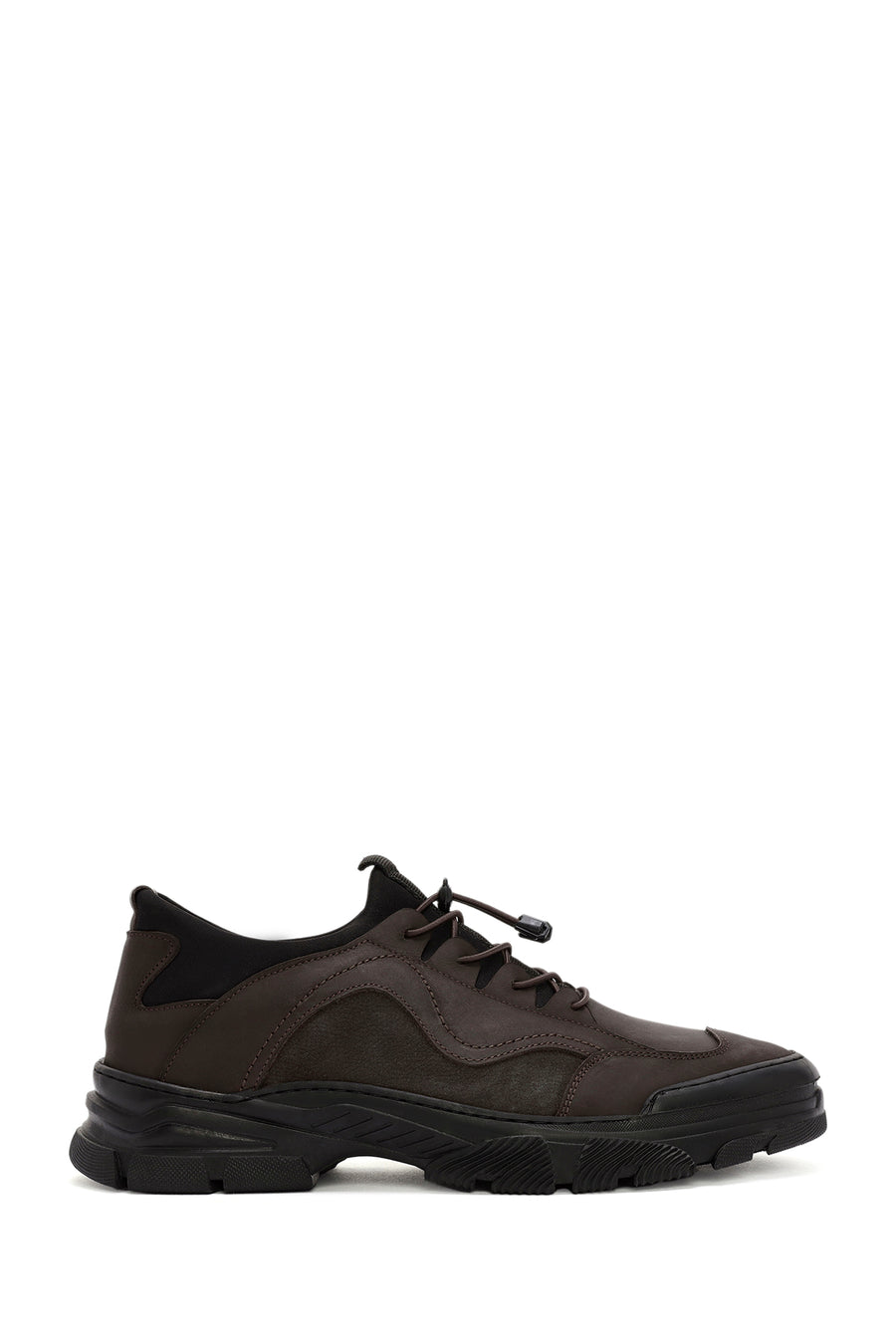 Men's Brown Lace-Up Leather Sneaker 24WFD6610CR | Derimod
