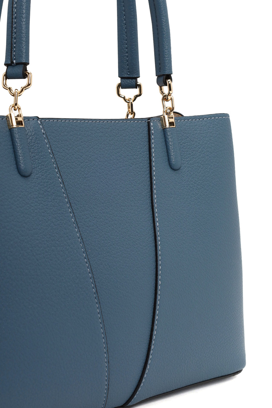 Woman Blue Long-Strap Shoulder Bag
