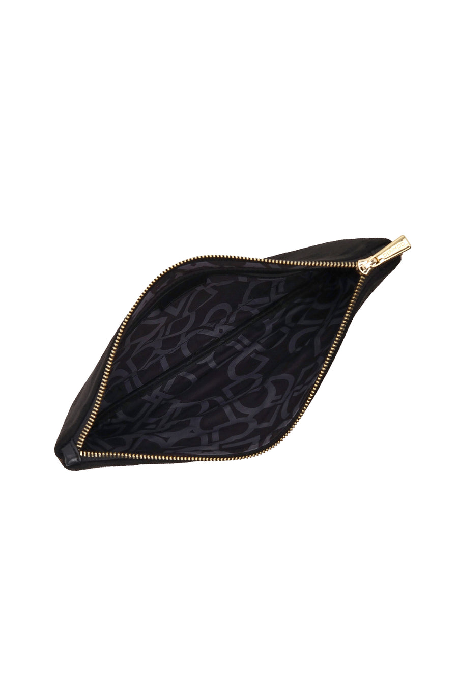 Woman Black Braided Chain-Strap Clutch Bag