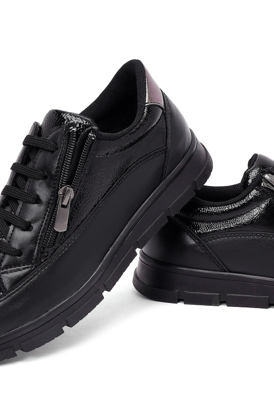 Kadın Siyah Bağcıklı Sneaker