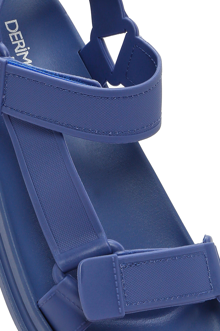 Women's Blue Strappy Thick Soled Jelly Sandals
