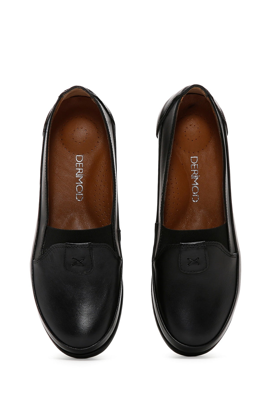Women's Black Leather Comfort Loafer