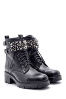 Women's Leather Stone Boots | Derimod