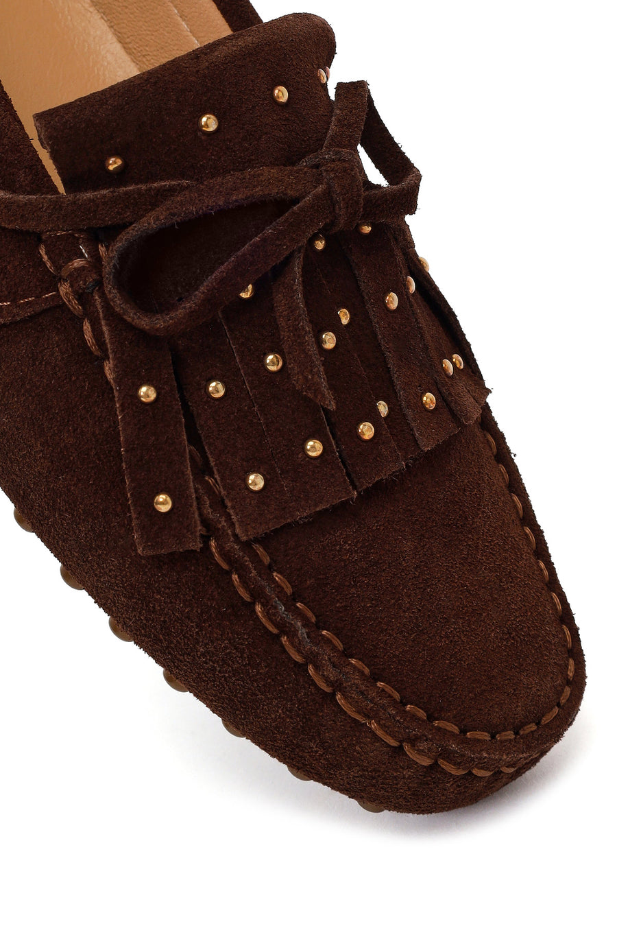 Woman Brown Tasselled Suede Loafer