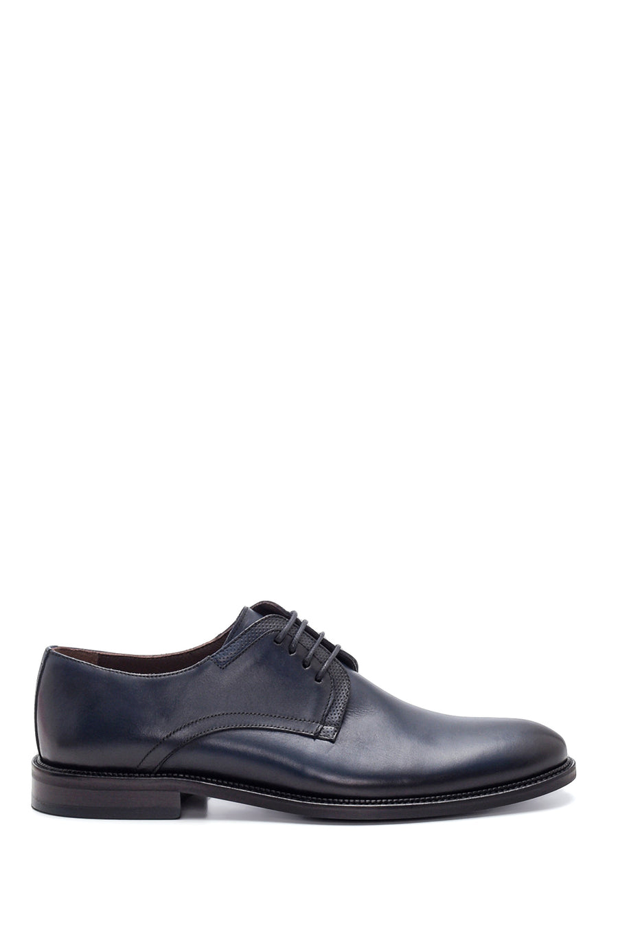 Men's Navy Blue Leather Classic Shoes 22SFD601918 | Derimod