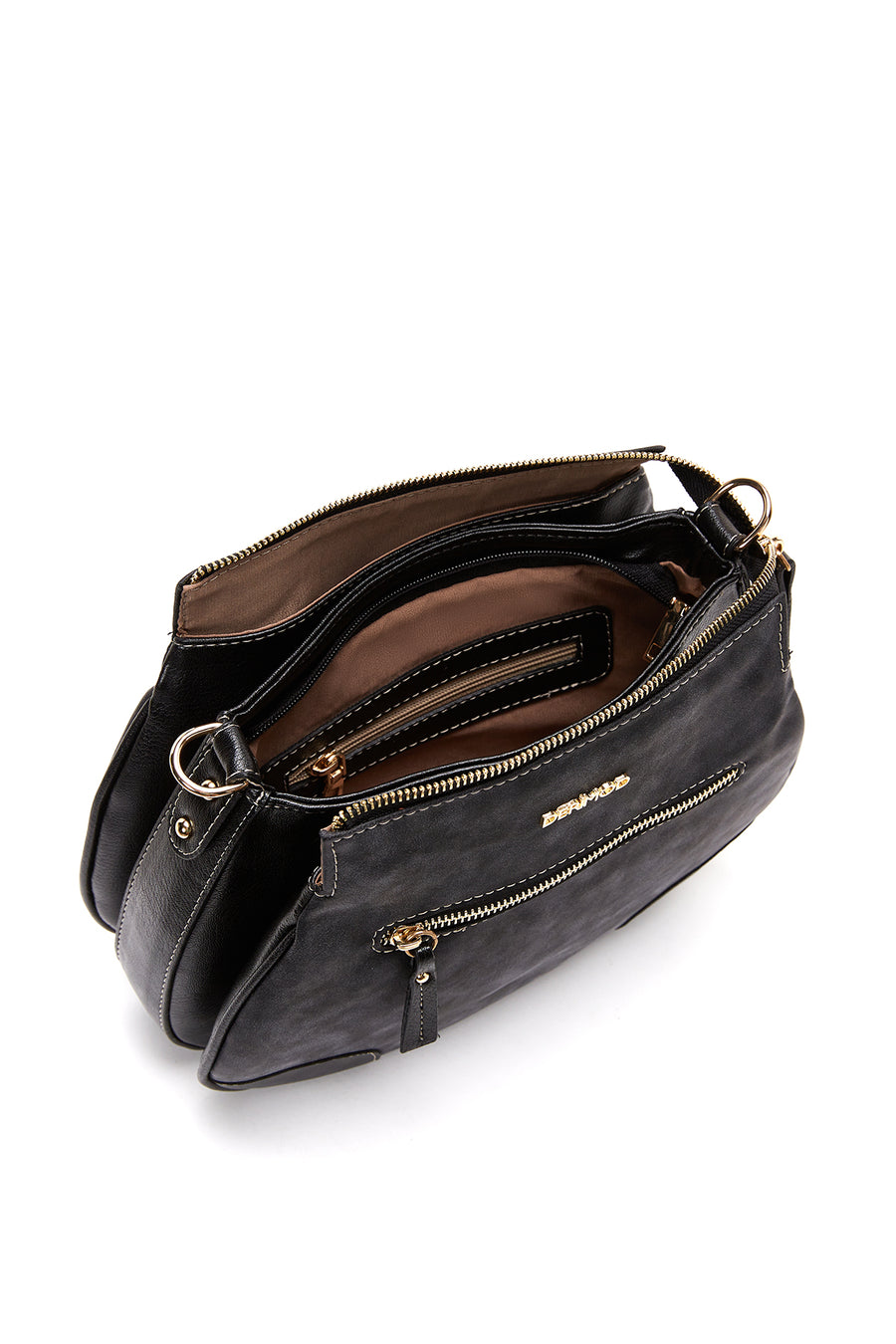 Women's Black Strap Shoulder Bag