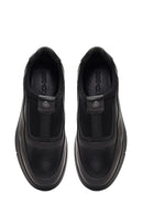 Male Black Leather Casual Comfort Sneaker | Derimod