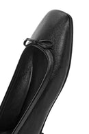 Derimod Flex Women's Black Bowknot Leather Ballerinas | Derimod