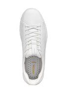 Geox Men White U Flextrıde Plus Lace-up Leather Sneaker | Derimod