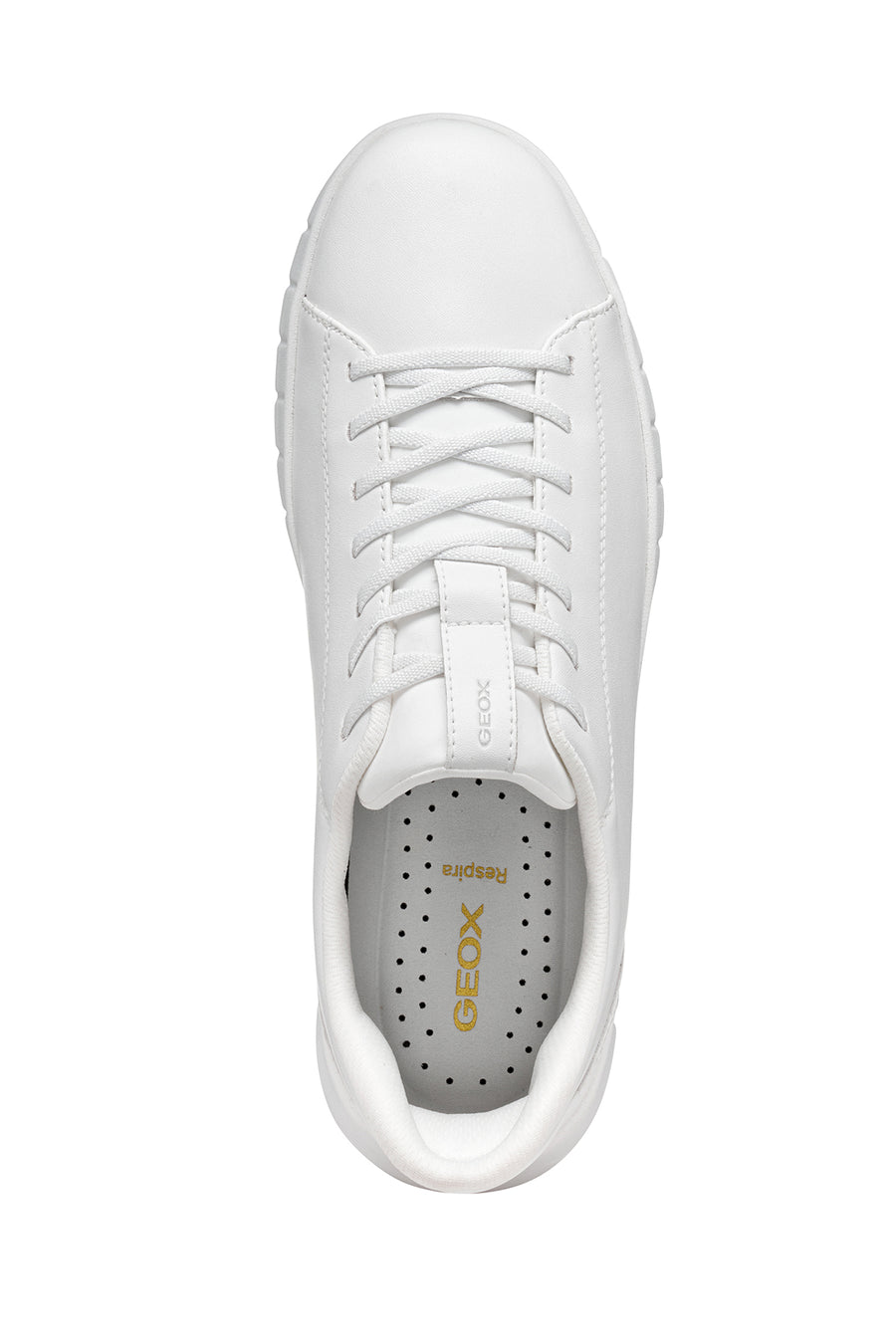 Geox Men White U Flextrıde Plus Lace-up Leather Sneaker