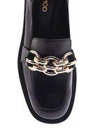 Women's Leather Chain Loafer | Derimod