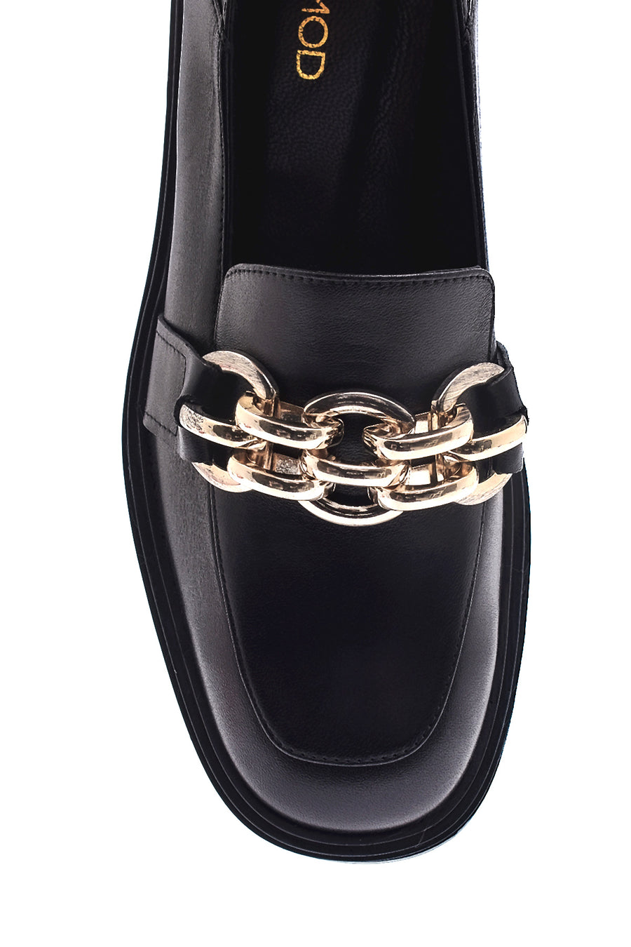 Women's Leather Chain Loafer