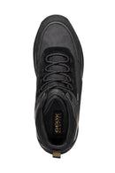Geox Men Black Lace-Up Fabric Boots | Derimod