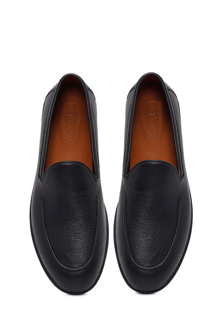 Men's Black Leather Casual Loafer