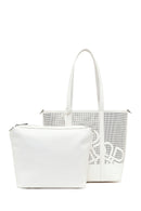 Woman White Long-Strap Printed Shoulder Bag | Derimod