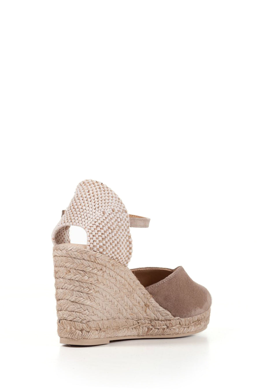 Geox Women's Beige Gelsa Wedge Heels Suede Leather Espadrille