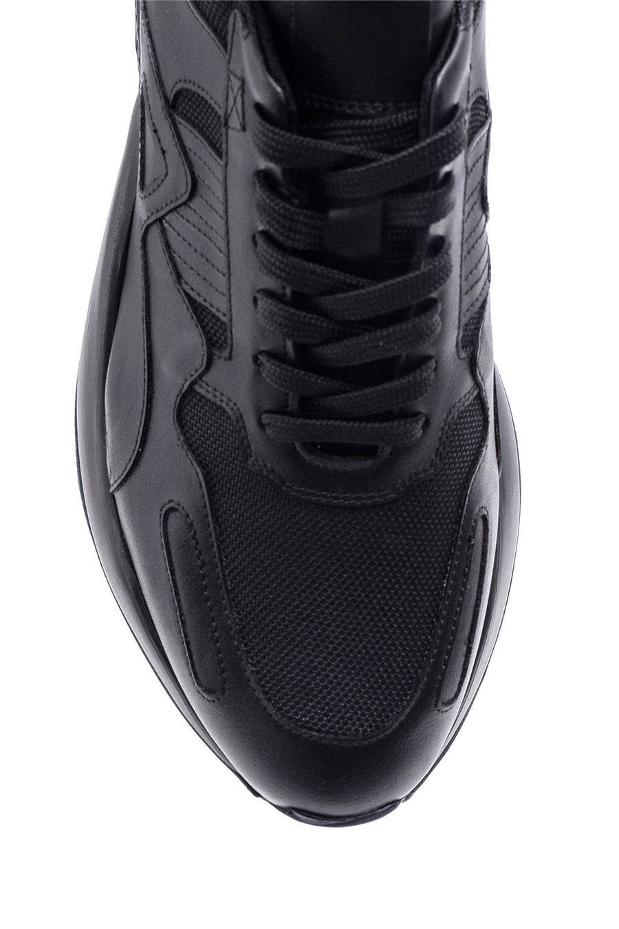 Erkek Yüksek Tabanlı Deri Sneaker