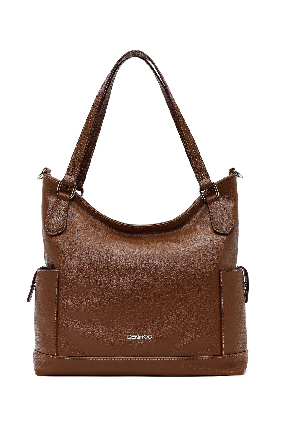 Woman Brown Long-Strap Shoulder Bag