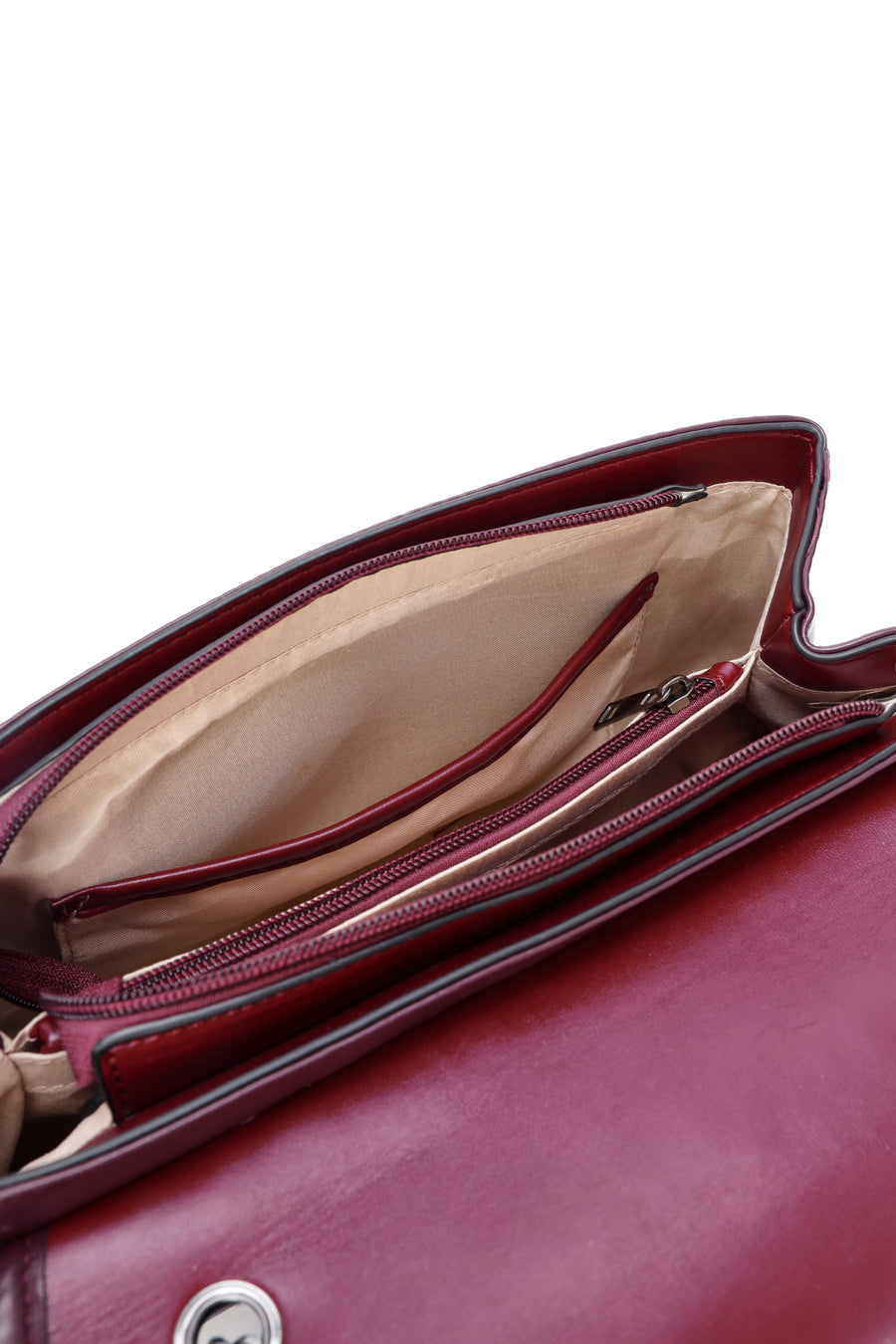 Women's Burgundy Long Strap Crossbody Bag