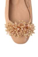 Bead Detailed Women's Leather Ballerinas | Derimod