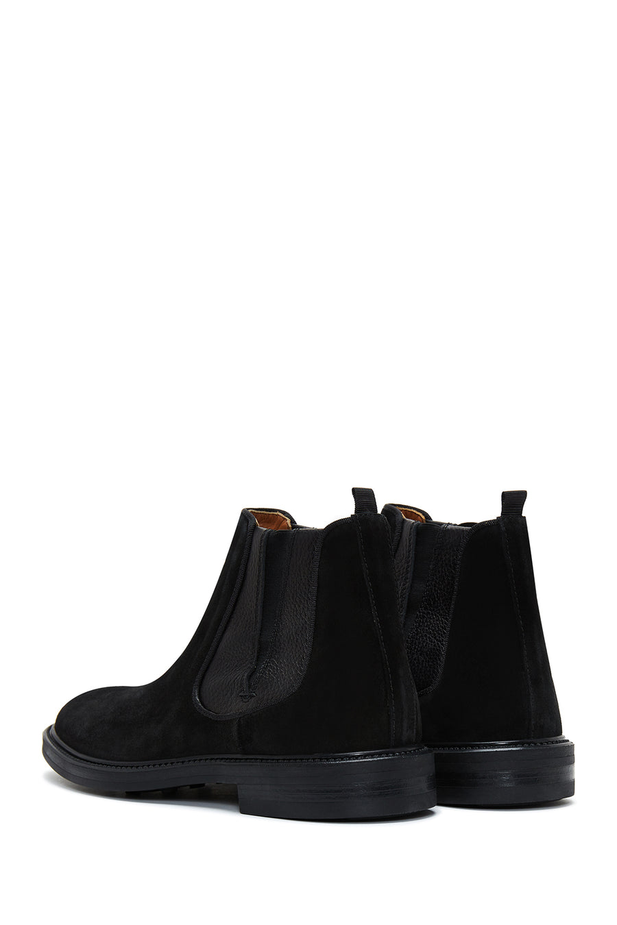 Men's Black Suede Leather Chelsea Boots