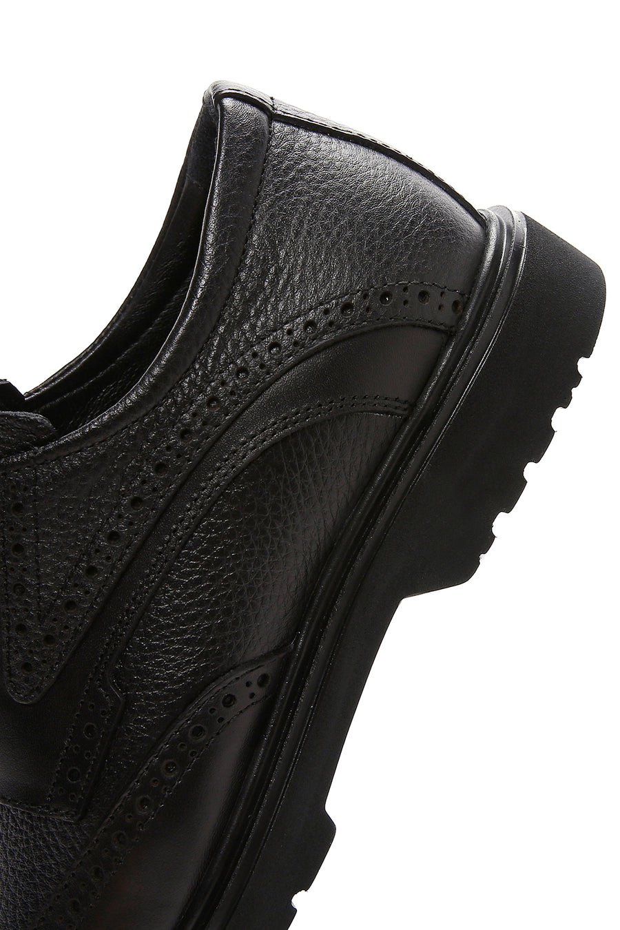 Men's Black Laced Leather Classic Shoes