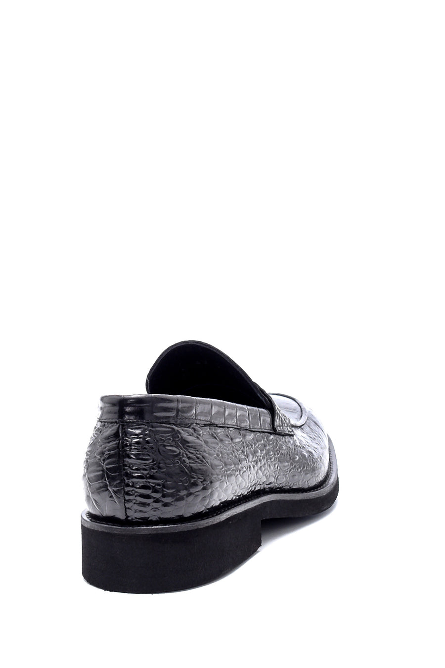 Erkek Deri Kroko Desen Klasik Loafer