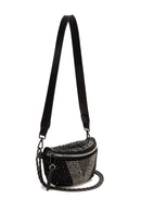 Women's Black Long Strap Stone Cross Bag | Derimod