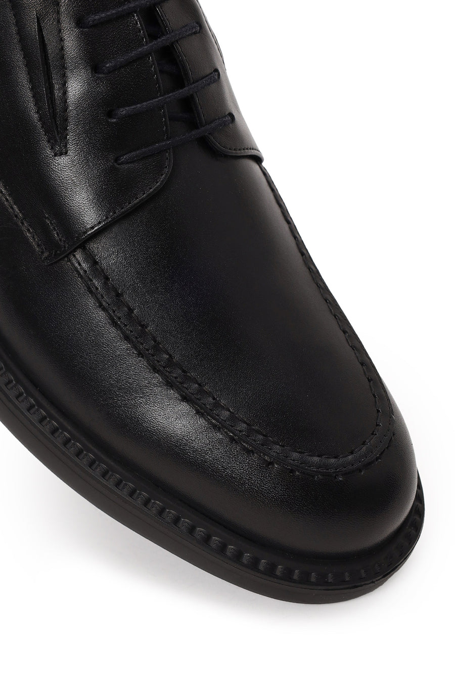 Male Black Lace-up Leather Casual Shoes