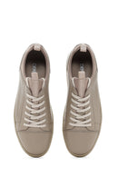Men's Mink Lace-up Leather Sneaker | Derimod