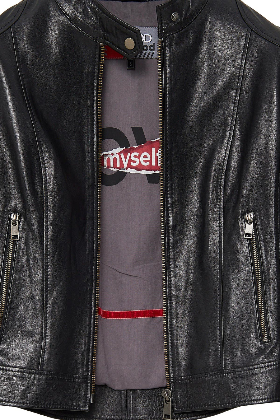 Prima Women's Black Short Leather Jacket